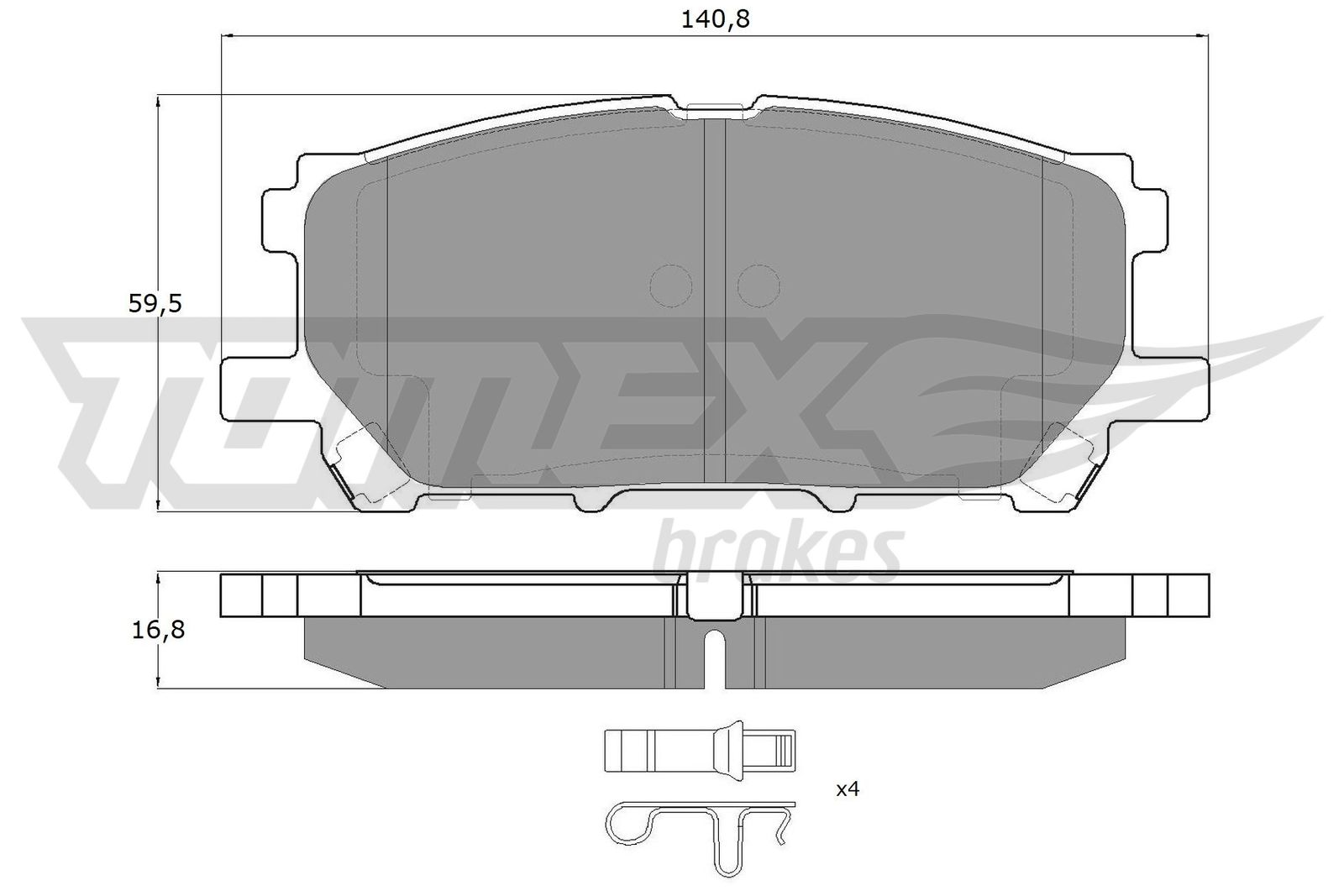 Sada brzdových platničiek kotúčovej brzdy TOMEX Brakes